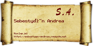Sebestyén Andrea névjegykártya