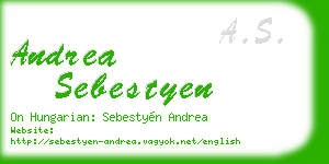 andrea sebestyen business card